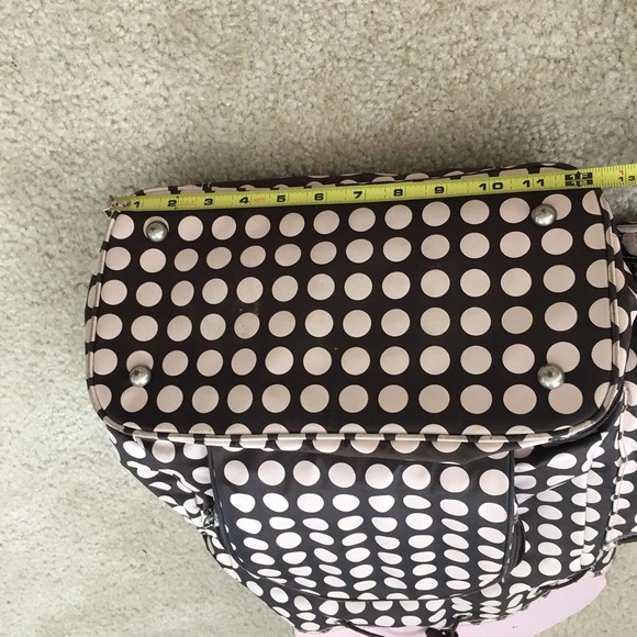 Kalencom Backpack Heavenly Polka Dots Chocolate Brown Pink Girls Diaper Bag Pack - Picture 11 of 12